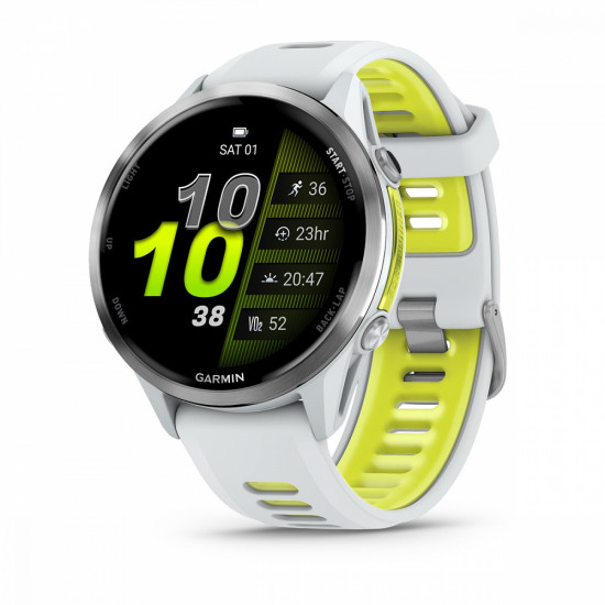 Часы Garmin Forerunner 970, Titanium Whitestone/Yellow (010-02969-11)