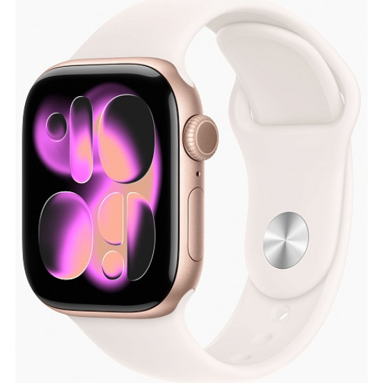 Часы Apple Watch Series 11 42mm Rose Gold Aluminium Case With Light Blush Sport Band M/L