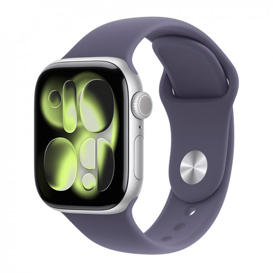 Часы Apple Watch Series 11 42mm Silver Aluminium Case With Purple Sport Band S/M