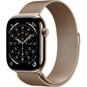 Часы Apple Watch Series 11 46mm Gold Titanium Case With Gold Milanese Loop M/L