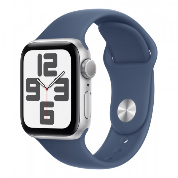 Часы Apple Watch Series SE 2023 40mm Silver Aluminium Case with Denim Sport Band S/M