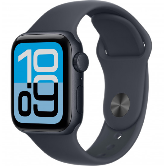 Часы Apple Watch Series SE 3 2025 40mm Midnight Aluminium Case, Midnight Sport Band M/L