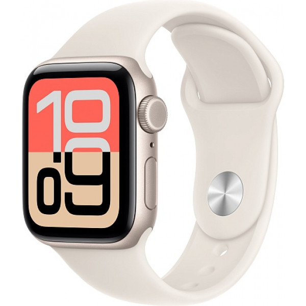 Часы Apple Watch Series SE 3 2025 40mm Starlight Aluminium Case, Starlight Sport Band M/L