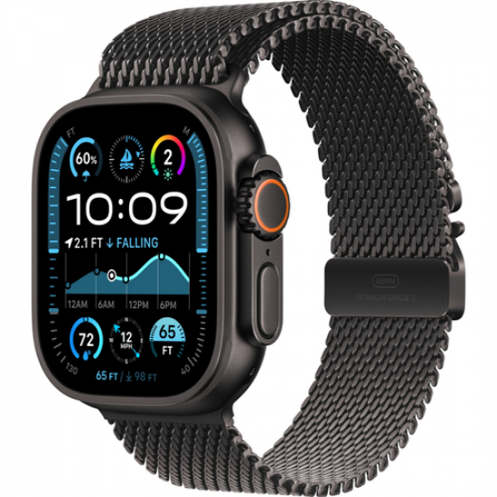Часы Apple Watch Ultra 2 49mm Black Titanium Case With S Black Milanese Loop