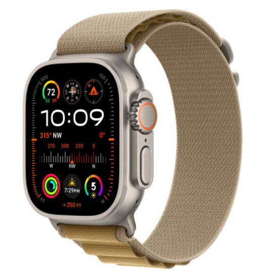 Часы Apple Watch Ultra 2 49mm Natural Titanium Case With M Tan Alpine Loop