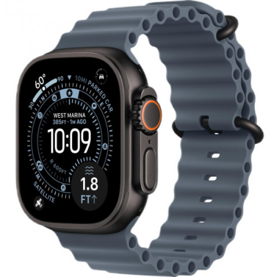 Часы Apple Watch Ultra 3 2025 49mm Black Titanium Case With Anchor Blue Ocean Band