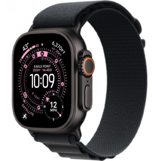 Часы Apple Watch Ultra 3 2025 49mm Black Titanium Case With Black Alpine Loop (L)