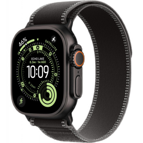 Часы Apple Watch Ultra 3 2025 49mm Black Titanium Case With Black/Charcoal Trail Loop (M/L)