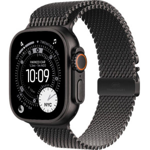Часы Apple Watch Ultra 3 2025 49mm Black Titanium Case With Black Milanese Loop (M)