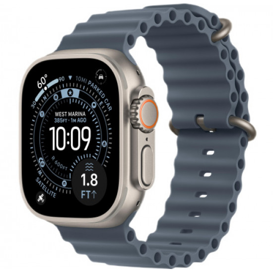 Часы Apple Watch Ultra 3 2025 49mm Natural Titanium Case With Anchor Blue Ocean Band