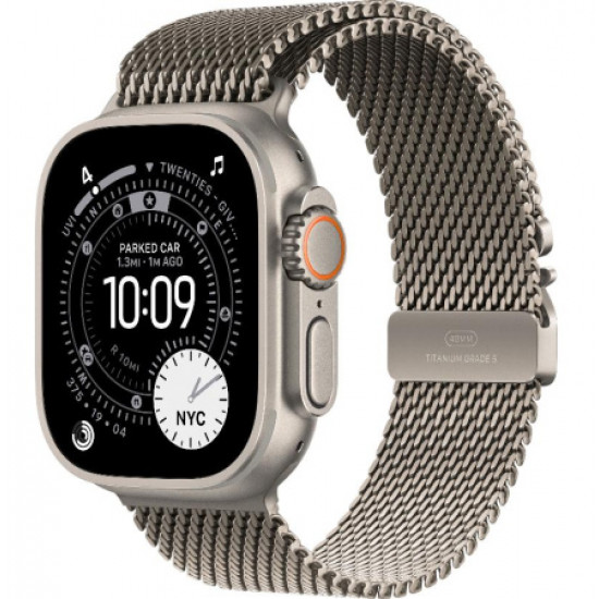 Часы Apple Watch Ultra 3 2025 49mm Natural Titanium Case With Natural Milanese Loop (M)