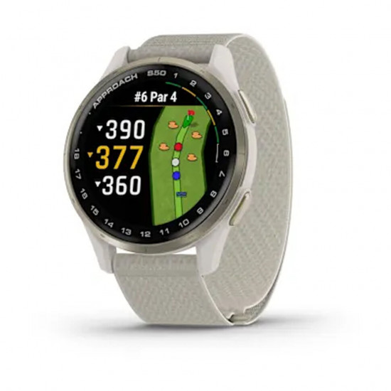 Часы Garmin Approach S50, 43mm, Ivory ComfortFit Nylon Band (010-03010-01)