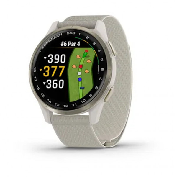 Часы Garmin Approach S50, 43mm, Ivory ComfortFit Nylon Band (010-03010-01)