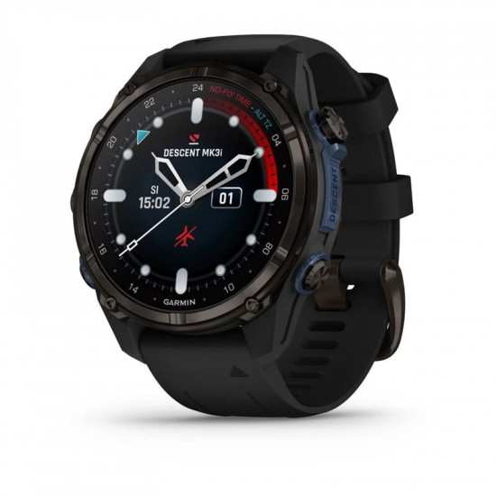Часы Garmin Descent MK3I, 43 mm, Sapphire Titanium Carbon Grey with Black Silicone Band (010-02753-11)