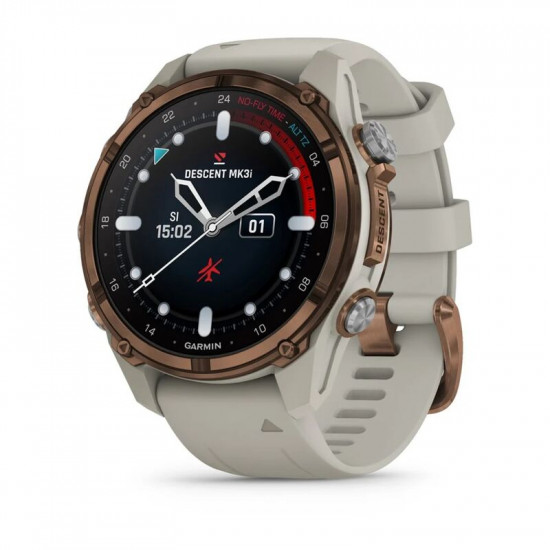 Часы Garmin Descent MK3I, 43 mm, Sapphire Titanium French Gray Silicone Band (010-02753-14)