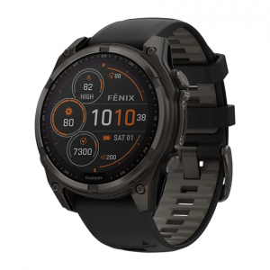 Часы Garmin Fenix 8, 51mm, Solar Sapphire Titanium Carbon Gray (010-02907-11)