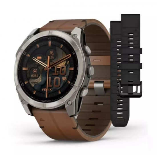 Часы Garmin Fenix 8, 51mm, Amoled Sapphire Titanium Graphite (010-02905-40)