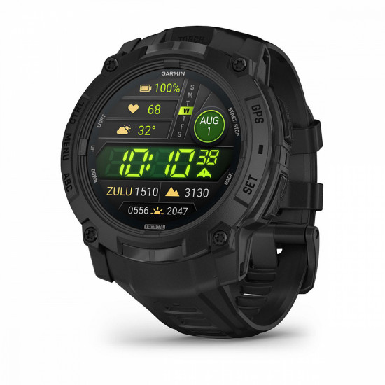 Часы Garmin Instinct 3, 50mm, Amoled Tactical Edition Black with Black Band (010-03020-50)