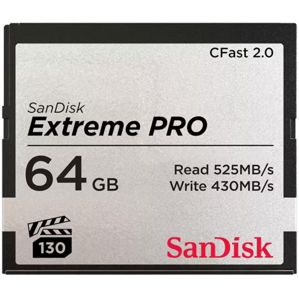 Карта памяти SanDisk 64GB Extreme PRO CFast 2.0 Memory Card (SDCFSP-064G-G46D)