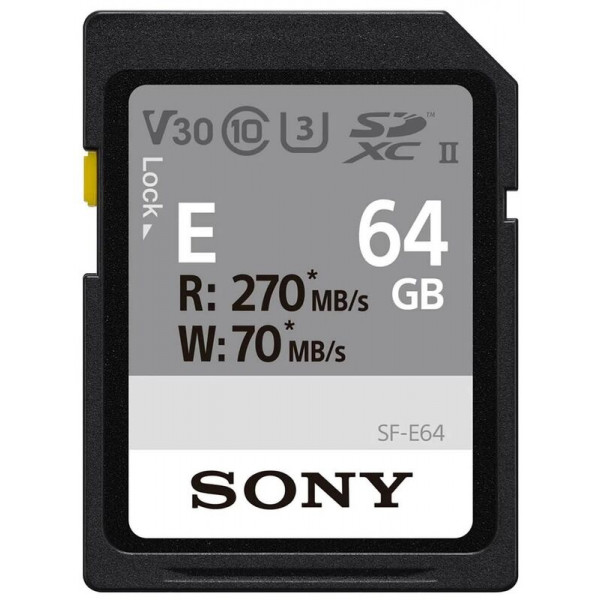 Карта памяти Sony 64GB SDXC UHS-II(CLASS 70/270W) (SF-E64/T1)