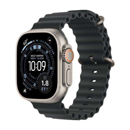 Часы Apple Watch Ultra 3 2025 49mm Natural Titanium Case With Black Ocean Band