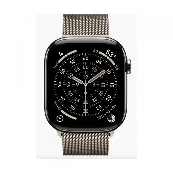 Часы Apple Watch Series 11, 46mm, Natural Titanium Case With Natural Milanese Loop M/L