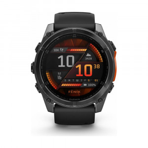 Garmin Fenix 8, 47mm, AMOLED Slate Gray Black Silicone Band