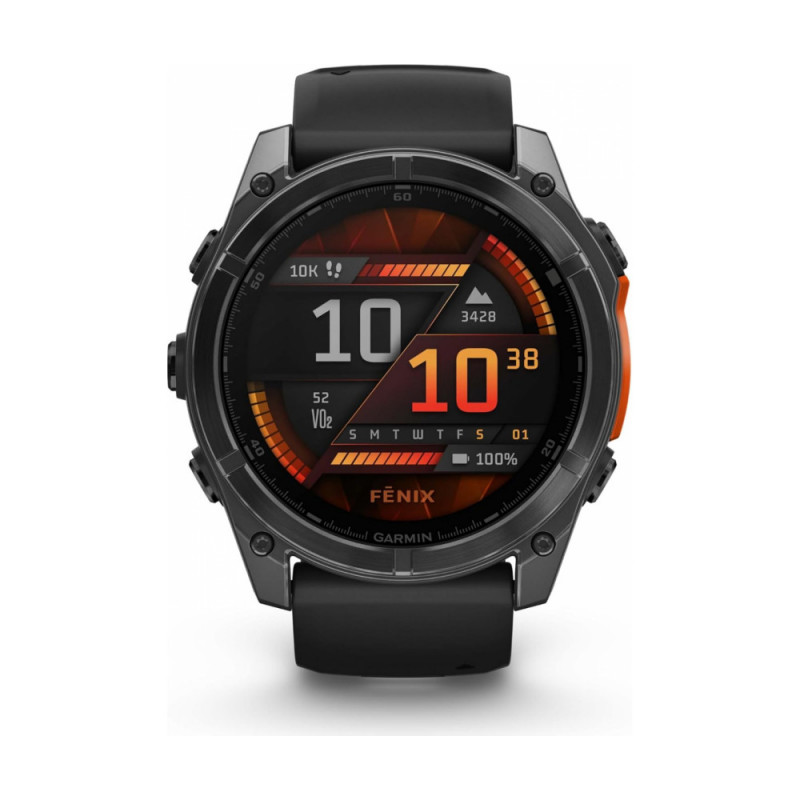Garmin Fenix 8, 47mm, AMOLED Slate Gray Black Silicone Band