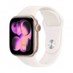 Часы Apple Watch Series 11, 42mm, Rose Gold Aluminium Case With Light Blush Sport Band S/M