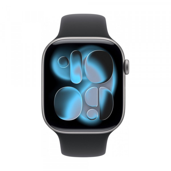 Часы Apple Watch Series 11, 42mm, Jet Black Aluminium Case With Black Sport Band S/M