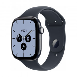 Часы Apple Watch Series 12, 46mm, Space Gray Aluminium Case With Navy Sport Band M/L