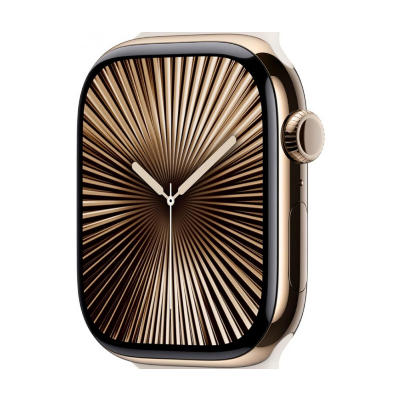 Часы Apple Watch Series 12, 42mm, Gold Titanium Case With Gold Milanese Loop S/M